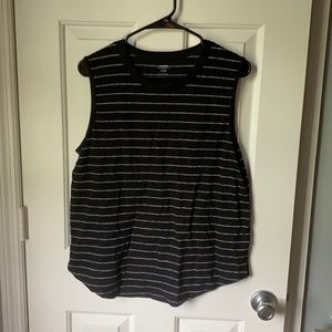 Black and white striped tank top